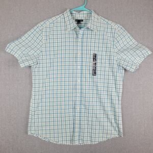 Gap Shirt Mens Size XL Slim Fit Short Sleeve Plaid Button Down NEW with Tags
